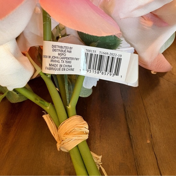 Set of 4 Ashland Faux Floral Arrangement with Pink and White Blooms - Picture 6 of 6